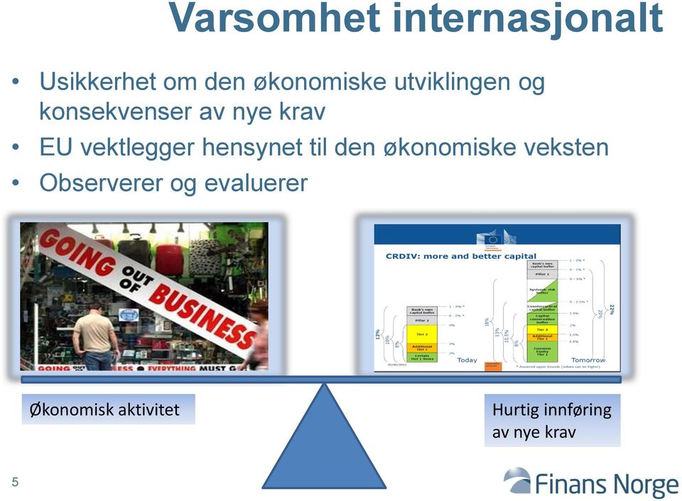 den økonomiske veksten Observerer og evaluerer