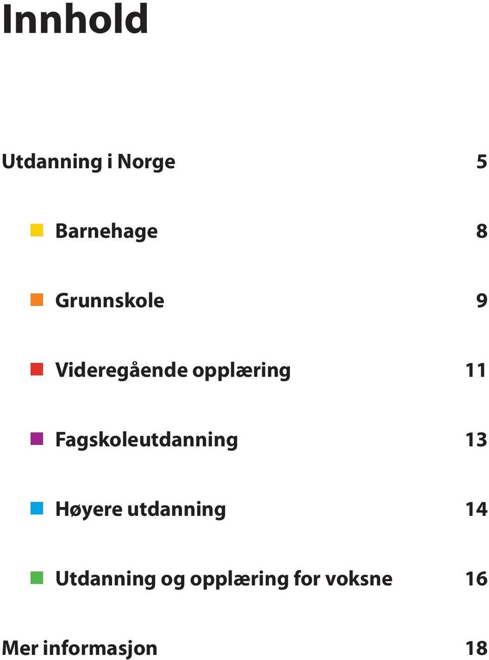 Fagskoleutdanning 13 Høyere utdanning 14