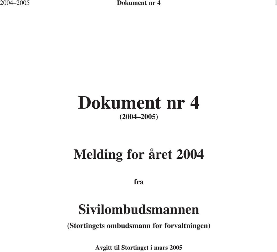 Sivilombudsmannen (Stortingets ombudsmann