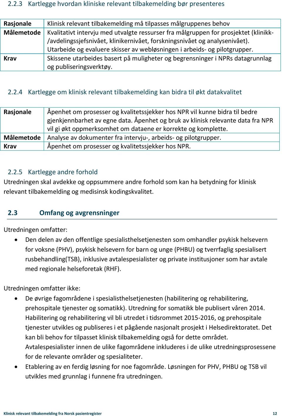 Skissene utarbeides basert på muligheter og begrensninger i NPRs datagrunnlag og publiseringsverktøy. 2.