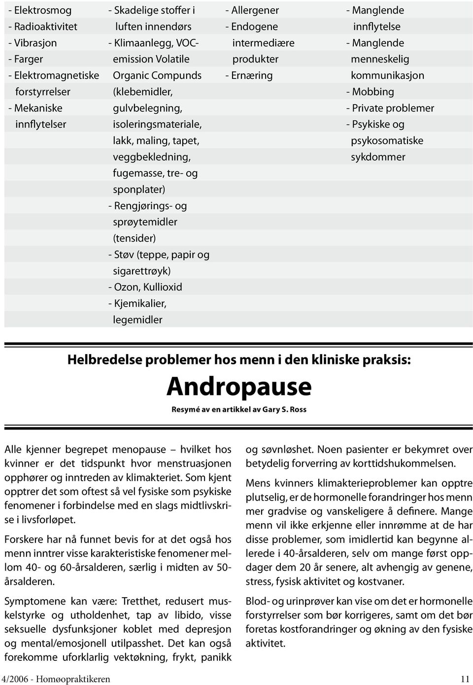 isoleringsmateriale, - Psykiske og lakk, maling, tapet, psykosomatiske veggbekledning, sykdommer fugemasse, tre- og sponplater) - Rengjørings- og sprøytemidler (tensider) - Støv (teppe, papir og