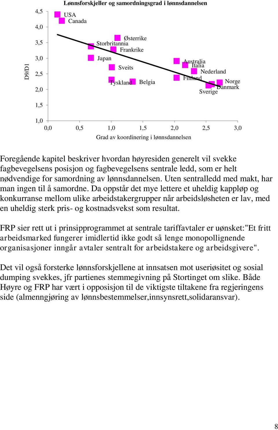 fagbevegelsens sentrale ledd, som er helt nødvendige for samordning av lønnsdannelsen. Uten sentralledd med makt, har man ingen til å samordne.