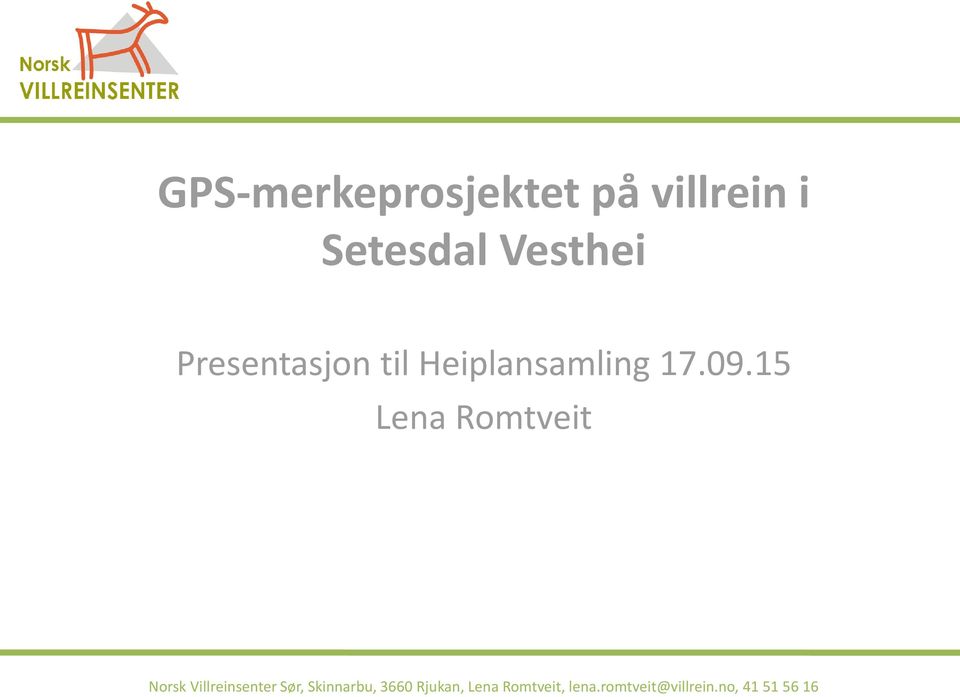 Vesthei Presentasjon til