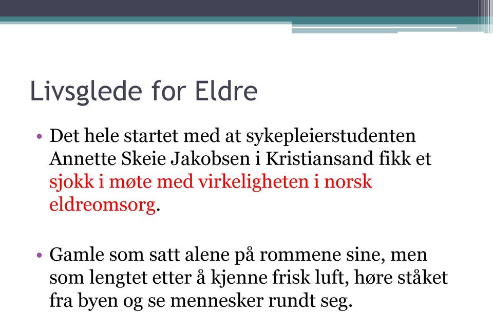 norsk eldreomsorg.