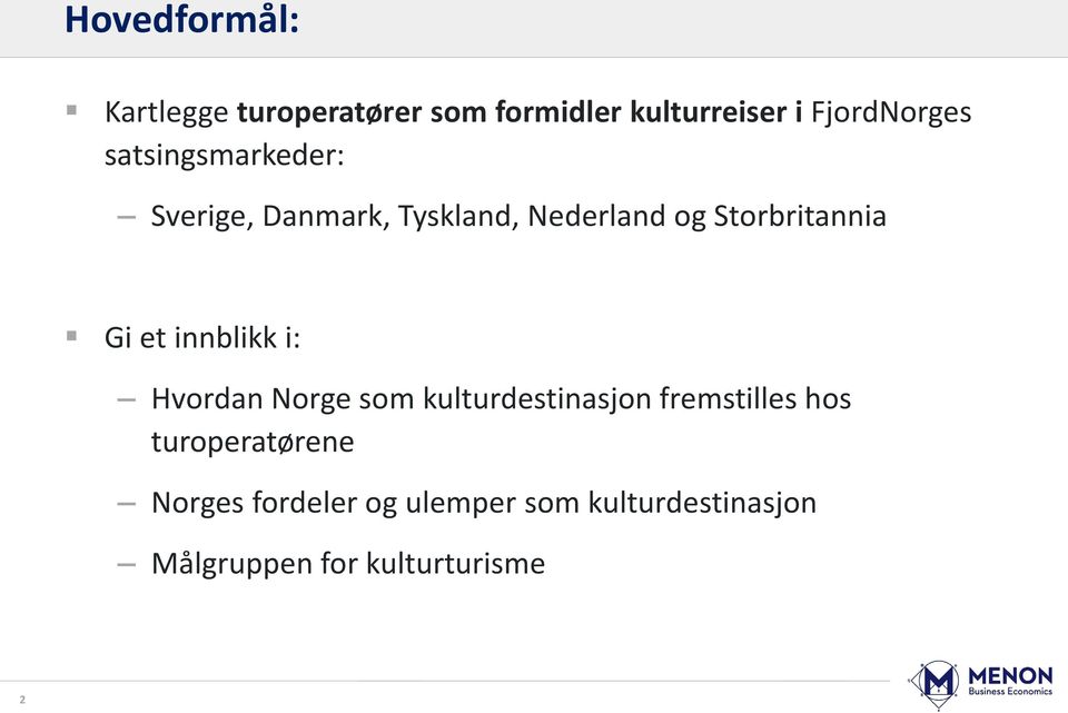 innblikk i: Hvordan Norge som kulturdestinasjon fremstilles hos turoperatørene