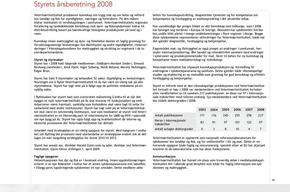 Veterinærinstituttets regionale forankring og landsdekkende beredskap mot dyre- og fiskesykdommer bidrar til distriktsutvikling basert på bærekraftige biologiske produksjoner på land og i vann.