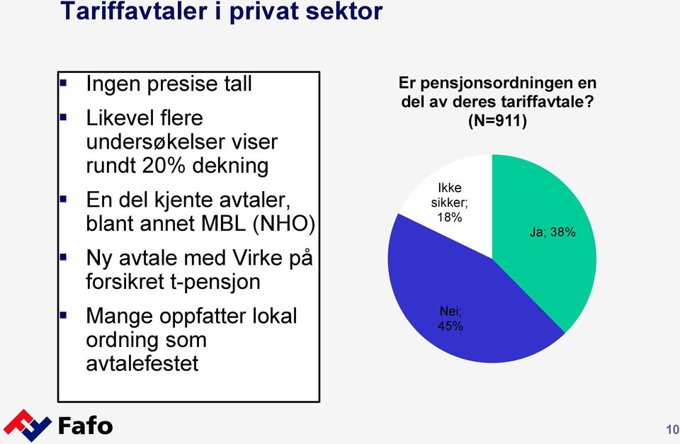 på forsikret t-pensjon Mange oppfatter lokal ordning som avtalefestet Er