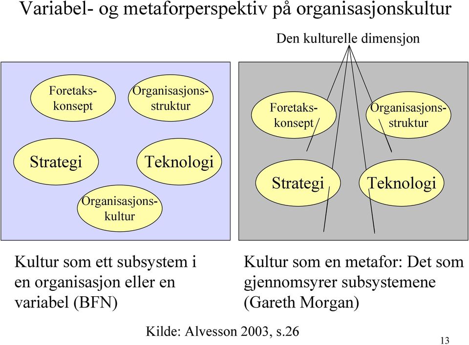 Teknologi Strategi Teknologi Kultur som ett subsystem i en organisasjon eller en variabel (BFN)