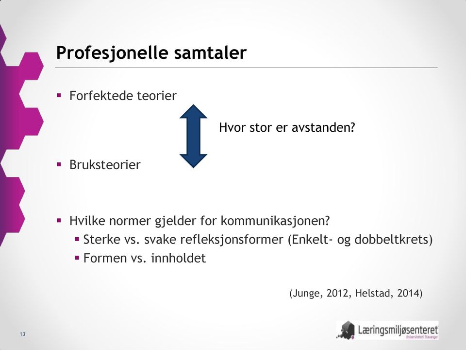 Bruksteorier Hvilke normer gjelder for kommunikasjonen?