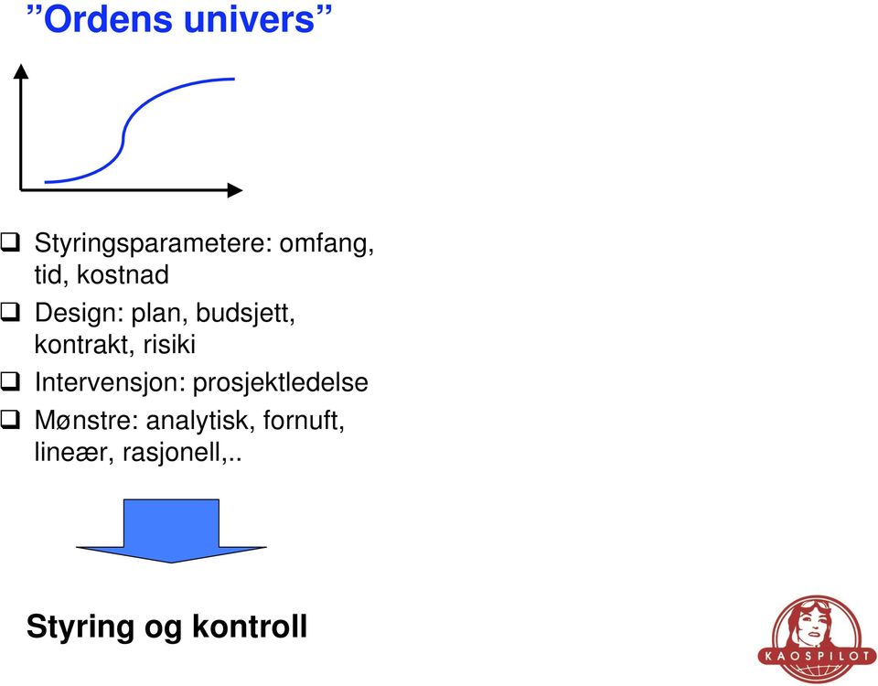 Intervensjon: prosjektledelse Mønstre: