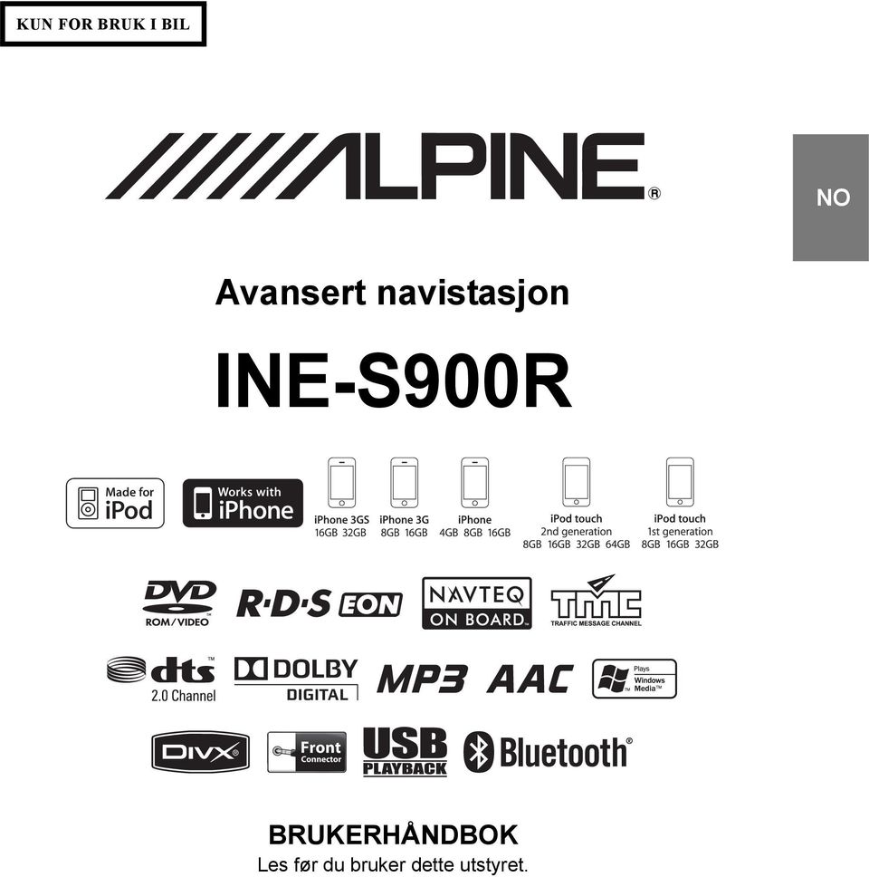 INE-S900R BRUKERHÅNDBOK