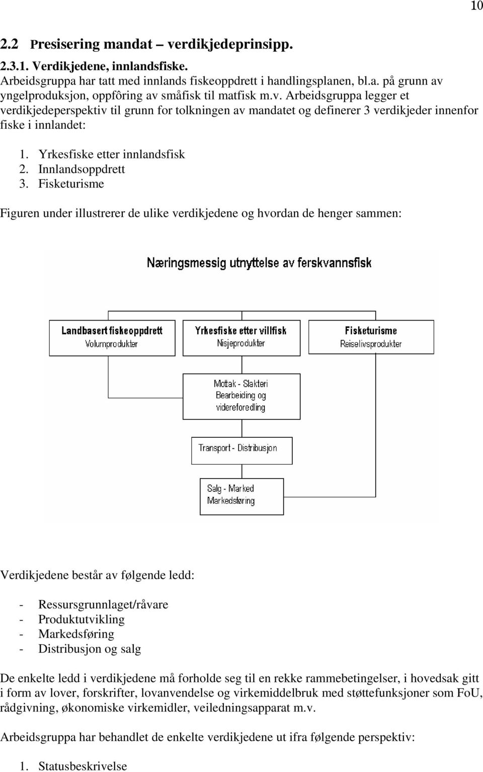 Fisketurisme Figuren under illustrerer de ulike verdikjedene og hvordan de henger sammen: Verdikjedene består av følgende ledd: - Ressursgrunnlaget/råvare - Produktutvikling - Markedsføring -