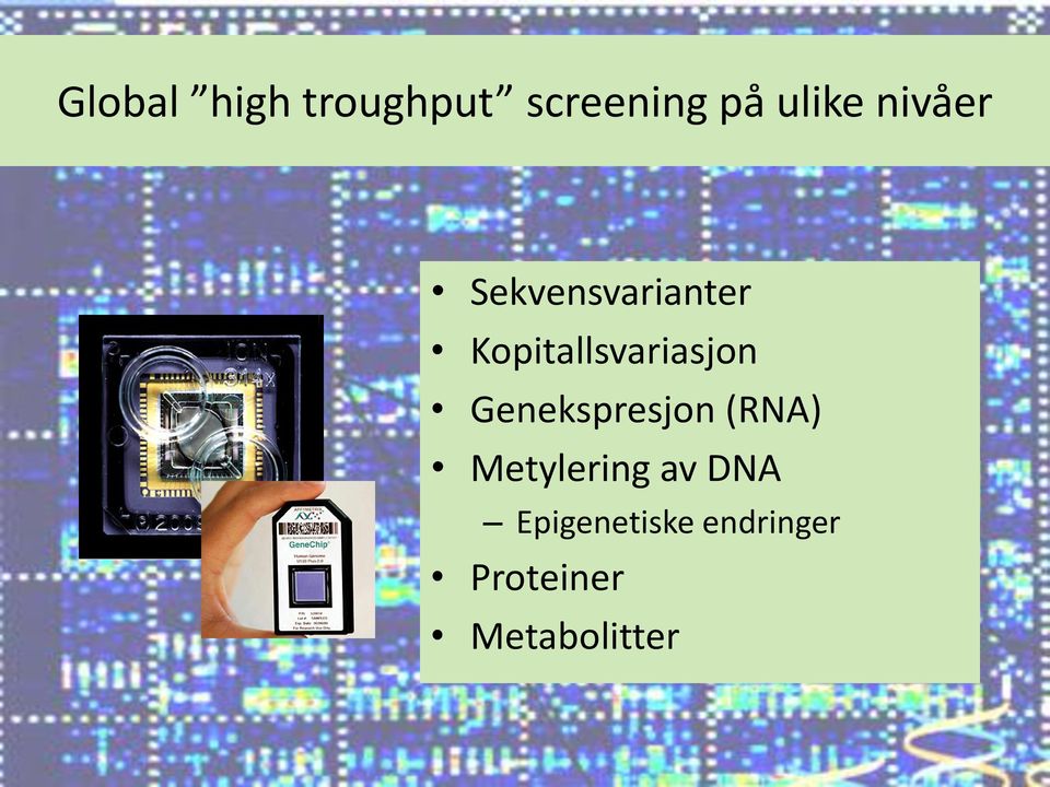 Kopitallsvariasjon Genekspresjon (RNA)