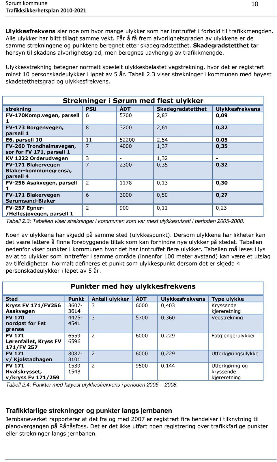 Skadegradstetthet tar hensyn til skadens alvorlighetsgrad, men beregnes uavhengig av trafikkmengde.