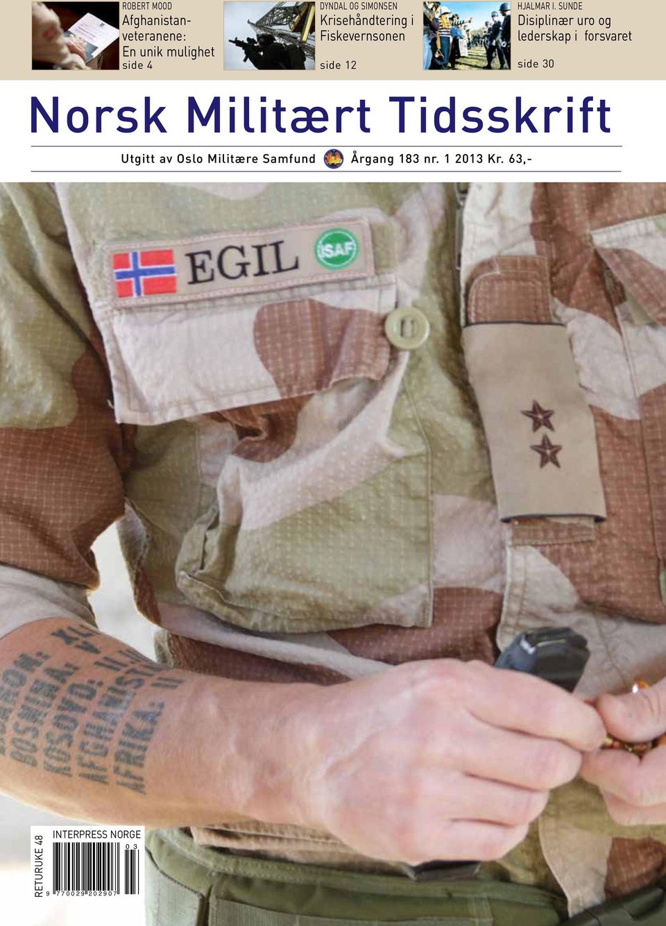 SUNDE Disiplinær uro og lederskap i forsvaret side 30 Norsk Militært Tidsskrift