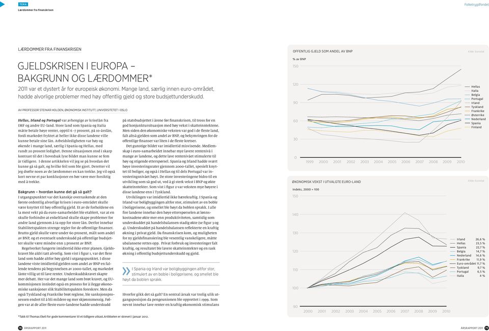 av professor steinar Holden, økonomisk institutt, universitetet i oslo, og var avhengige av kriselån fra IMF og andre EU-land.