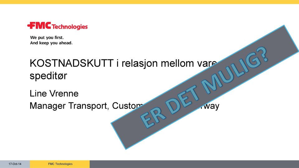 Manager Transport, Customs &