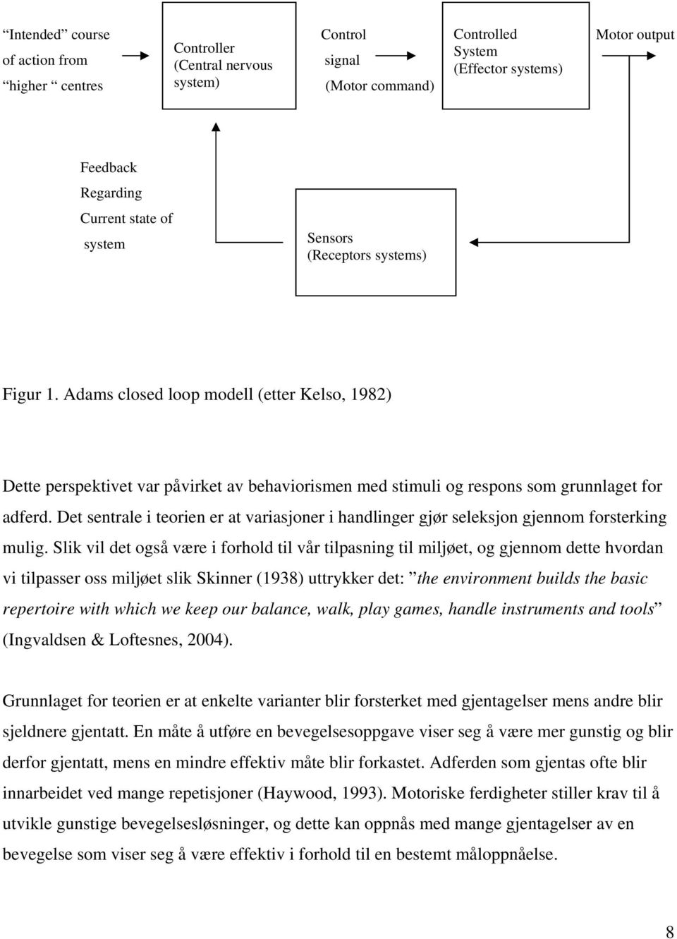 Det sentrale i teorien er at variasjoner i handlinger gjør seleksjon gjennom forsterking mulig.