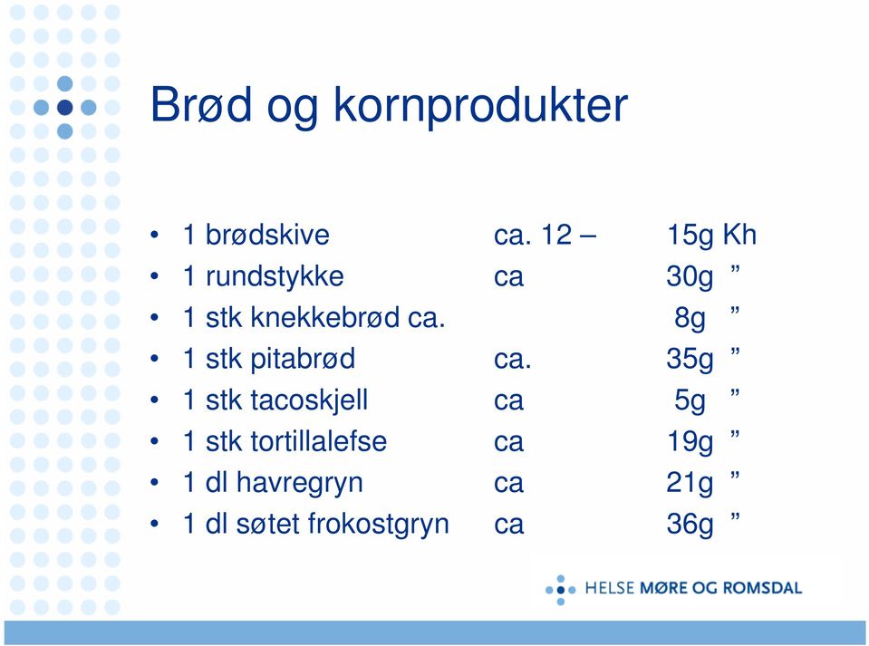 8g 1 stk pitabrød ca.