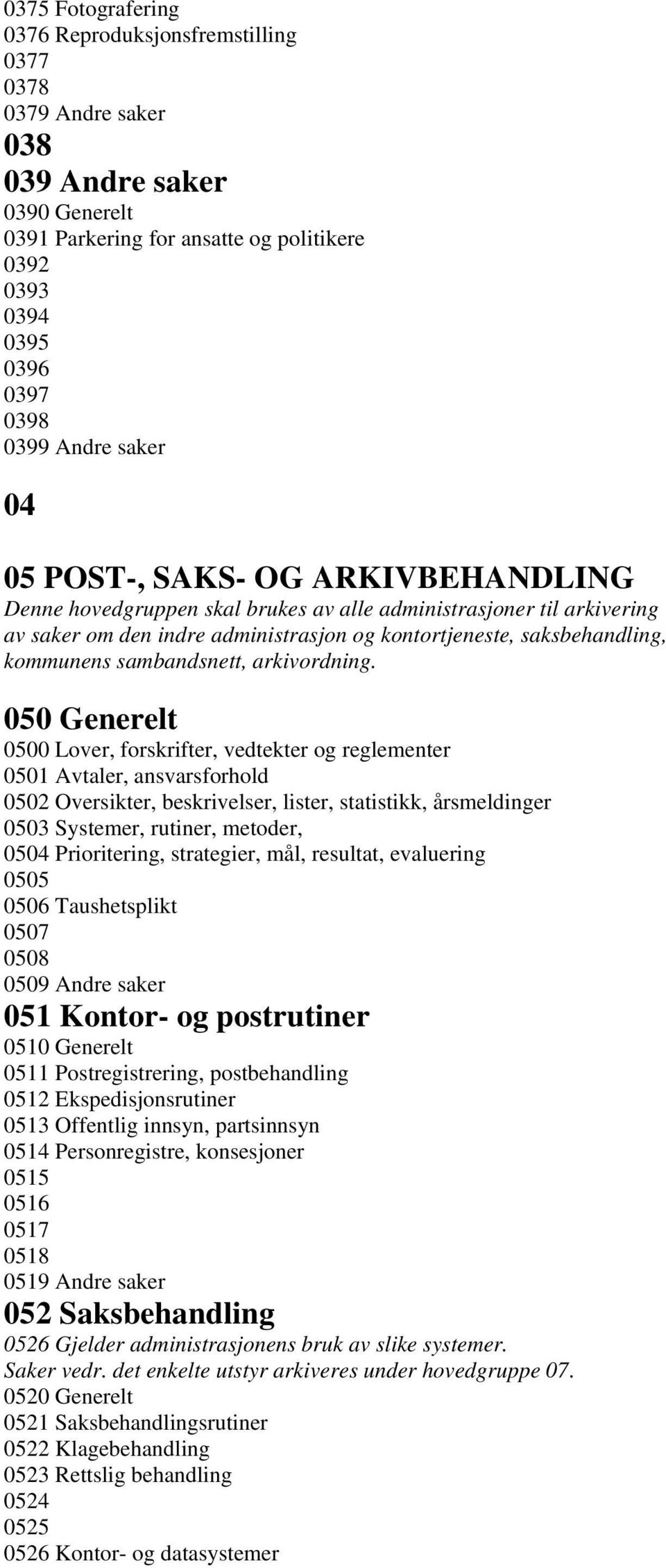 sambandsnett, arkivordning.