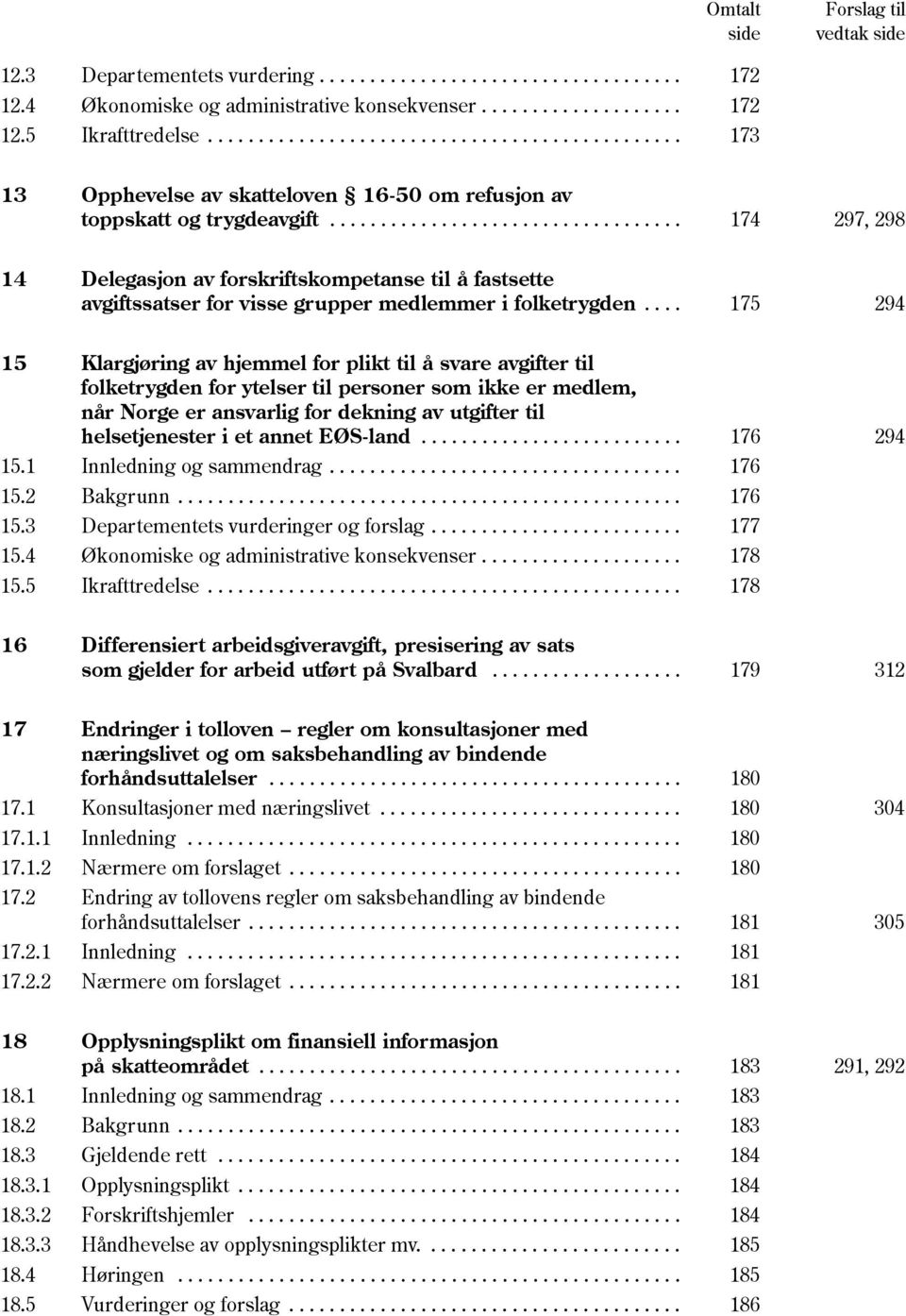 .................................. 174 297, 298 14 Delegasjon av forskriftskompetanse til å fastsette avgiftssatser for visse grupper medlemmer i folketrygden.