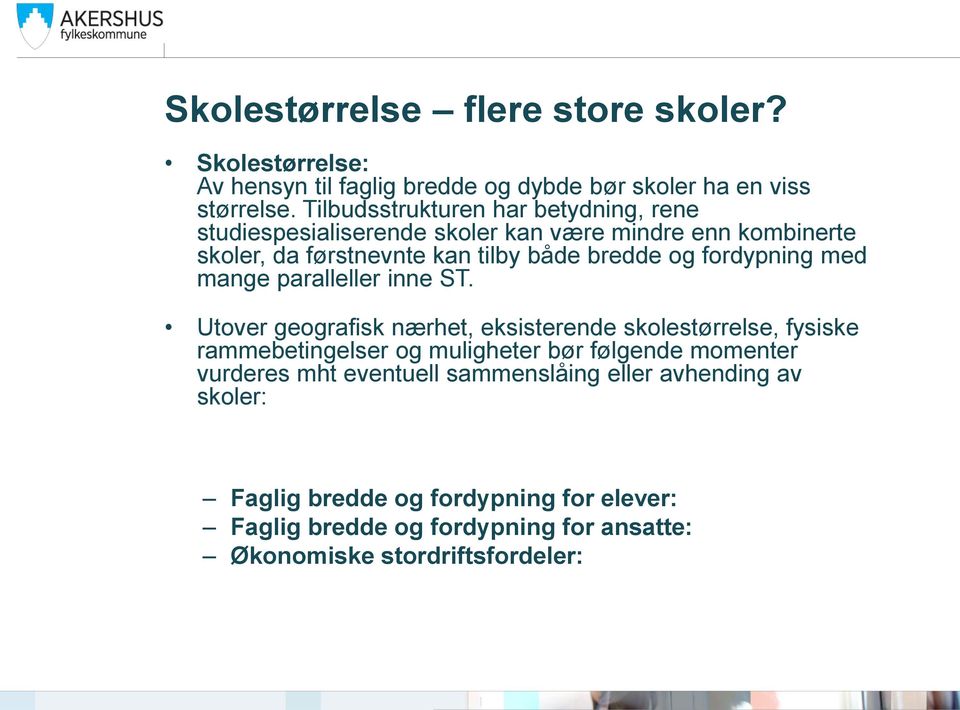 fordypning med mange paralleller inne ST.