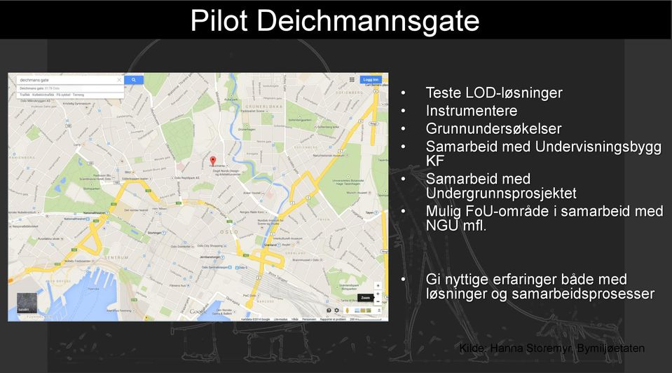 Undergrunnsprosjektet Mulig FoU-område i samarbeid med NGU mfl.