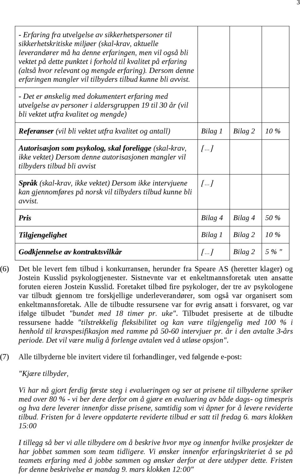 - Det er ønskelig med dokumentert erfaring med utvelgelse av personer i aldersgruppen 19 til 30 år (vil bli vektet utfra kvalitet og mengde) Referanser (vil bli vektet utfra kvalitet og antall) Bilag