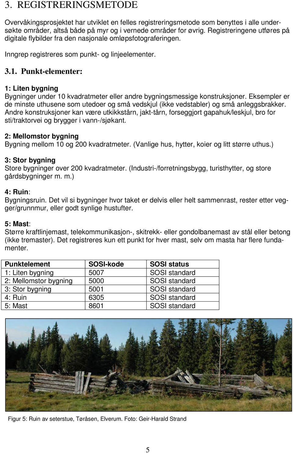 Punkt-elementer: 1: Liten bygning Bygninger under 10 kvadratmeter eller andre bygningsmessige konstruksjoner.