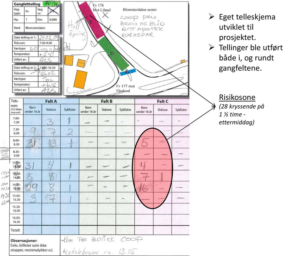 Tellinger ble utført både i, og