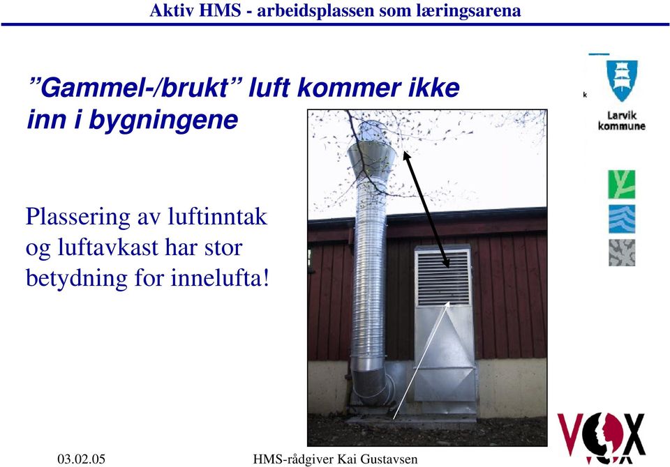 Plassering av luftinntak og