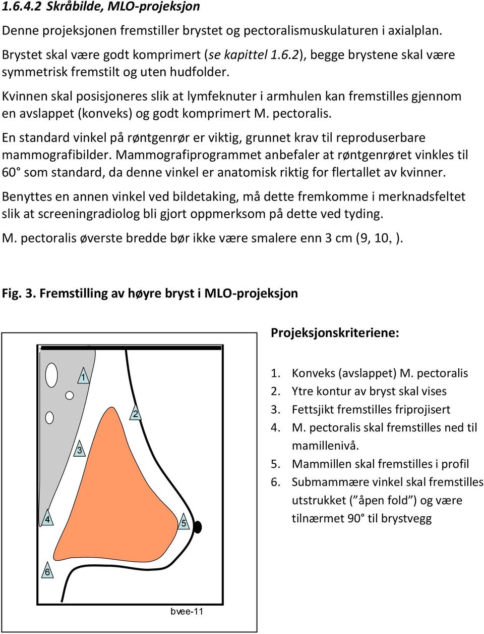 En standard vinkel på røntgenrør er viktig, grunnet krav til reproduserbare mammografibilder.