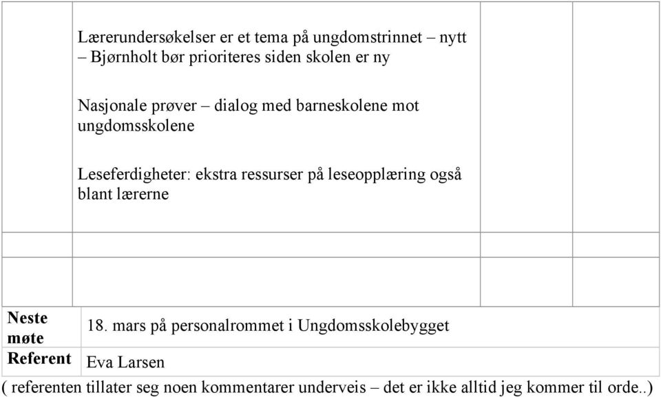 leseopplæring også blant lærerne Neste 18.