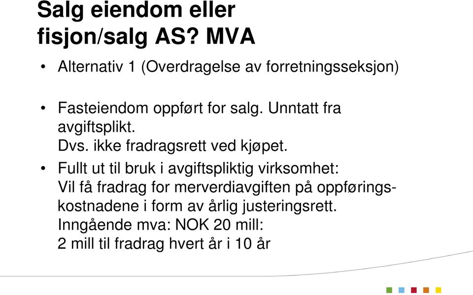 Unntatt fra avgiftsplikt. Dvs. ikke fradragsrett ved kjøpet.