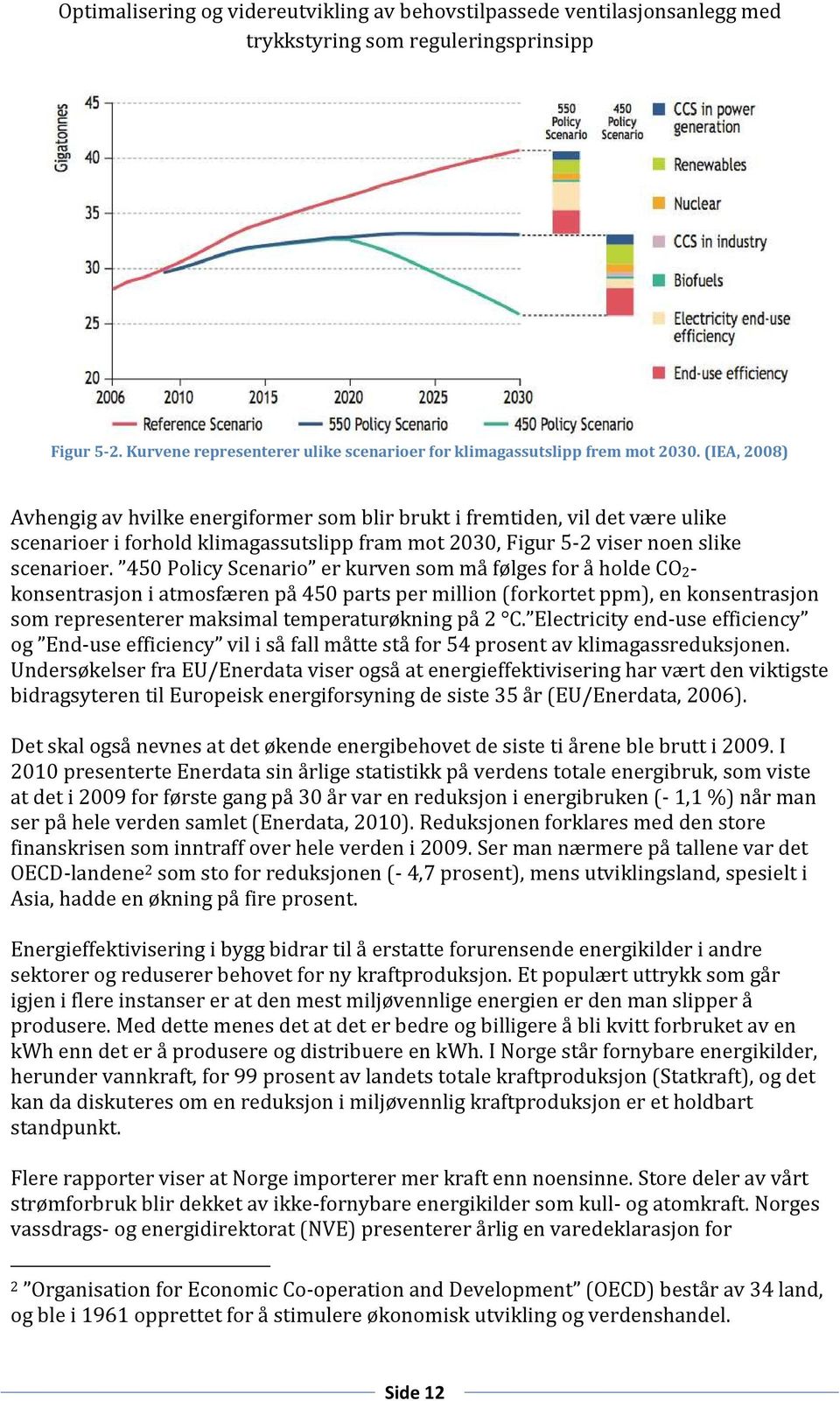 450 Policy Scenario er kurven som må følges for å holde CO2- konsentrasjon i atmosfæren på 450 parts per million (forkortet ppm), en konsentrasjon som representerer maksimal temperaturøkning på 2 C.