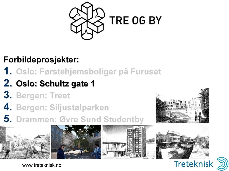 Oslo: Schultz gate 1 3. Bergen: Treet 4.