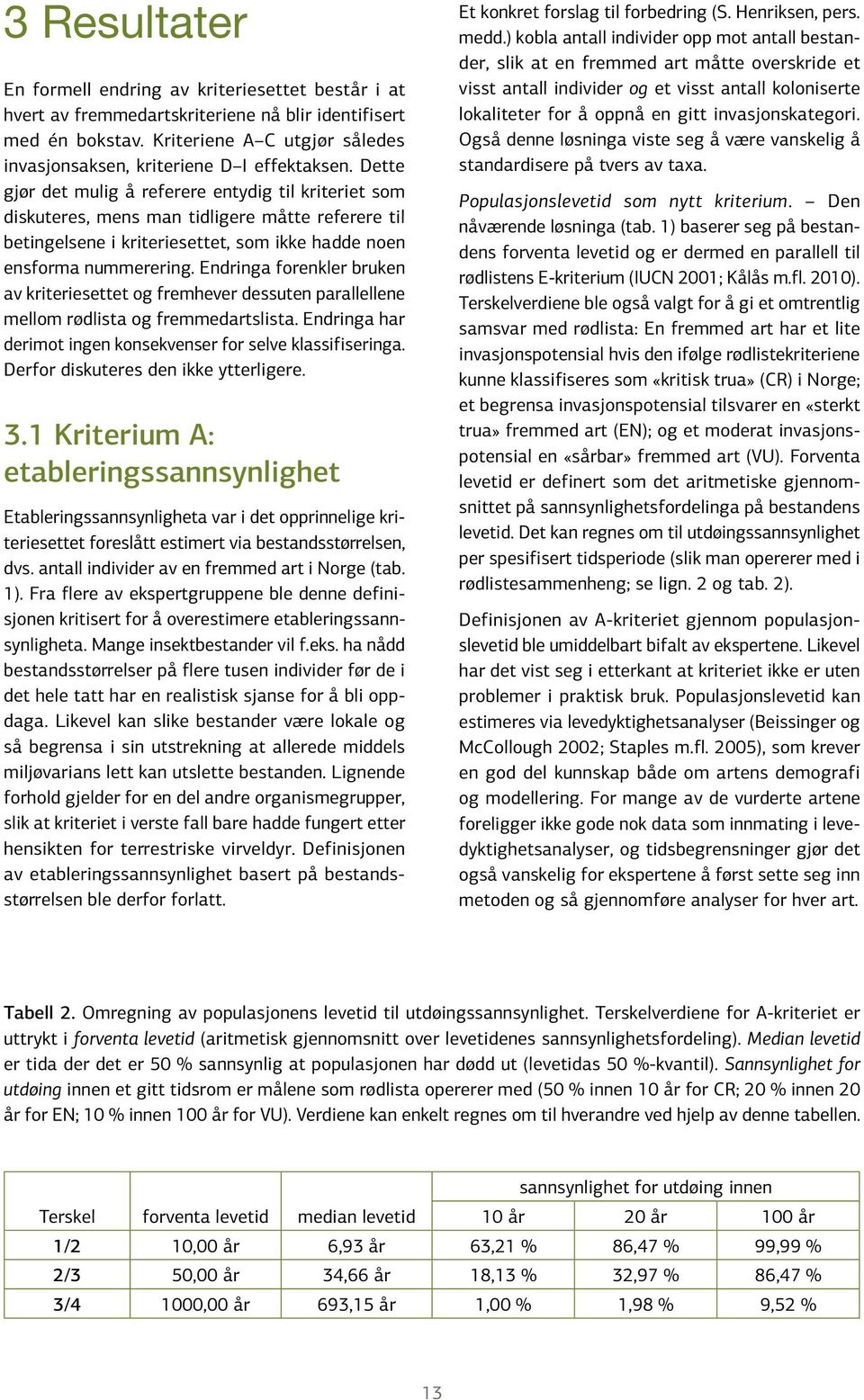 Dette gjør det mulig å referere entydig til kriteriet som diskuteres, mens man tidligere måtte referere til betingelsene i kriteriesettet, som ikke hadde noen ensforma nummerering.