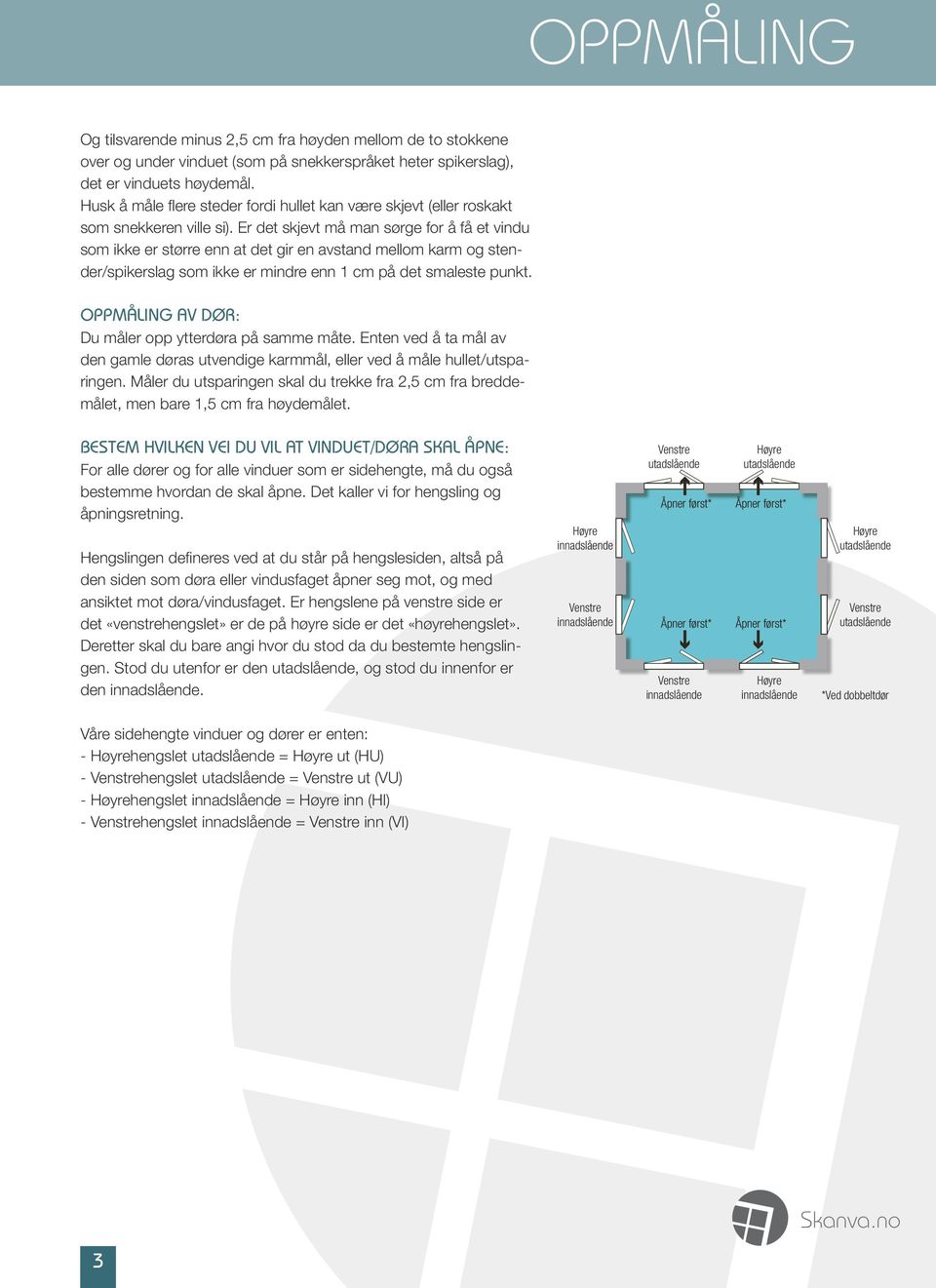 Er det skjevt må man sørge for å få et vindu som ikke er større enn at det gir en avstand mellom karm og stender/spikerslag som ikke er mindre enn 1 cm på det smaleste punkt.