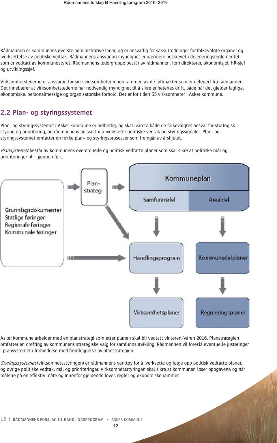 Rådmannens ledergruppe består av rådmannen, fem direktører, økonomisjef, HR-sjef og utviklingssjef.