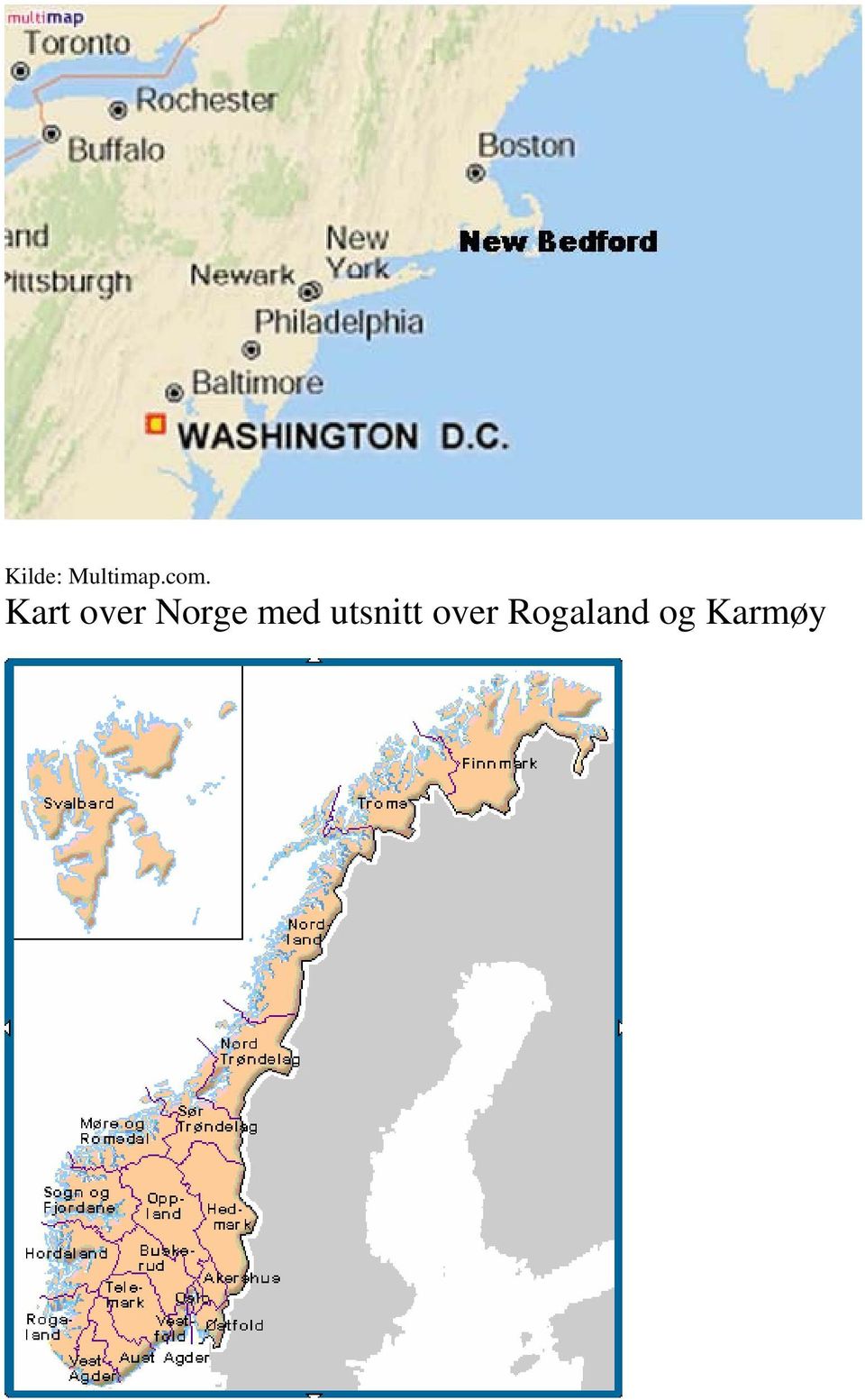 Norge med utsnitt