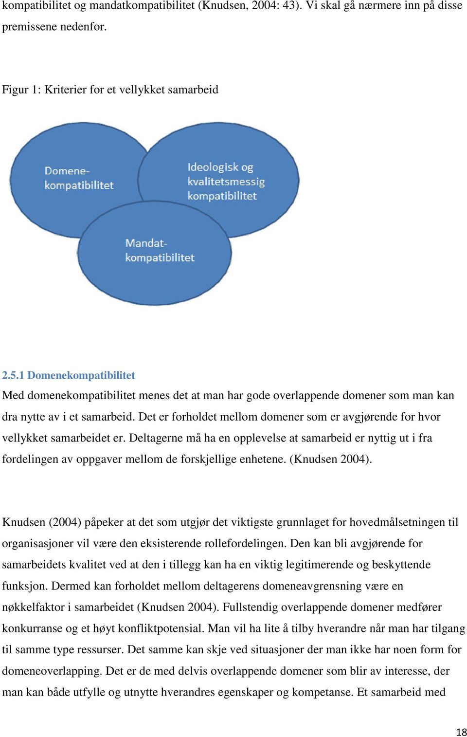 Det er forholdet mellom domener som er avgjørende for hvor vellykket samarbeidet er.