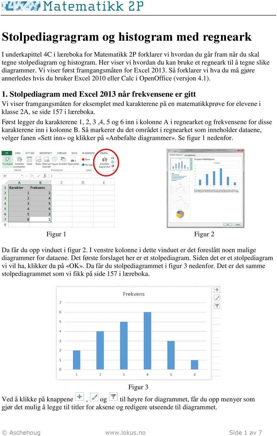 Så forklarer vi hva du må gjøre annerledes hvis du bruker Excel 2010 eller Calc i OpenOffice (versjon 4.1). 1.