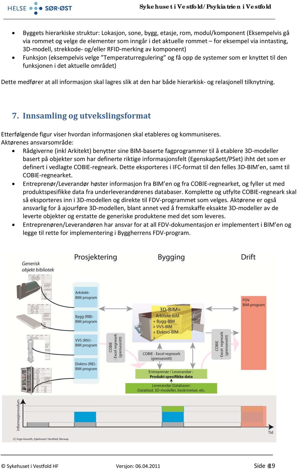 at all informasjon skal lagres slik at den har både hierarkisk og relasjonell tilknytning. 7.