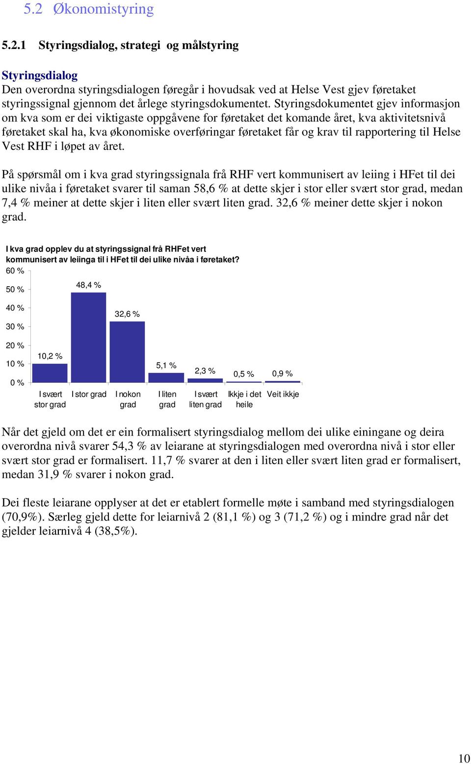 rapportering til Helse Vest RHF i løpet av året.