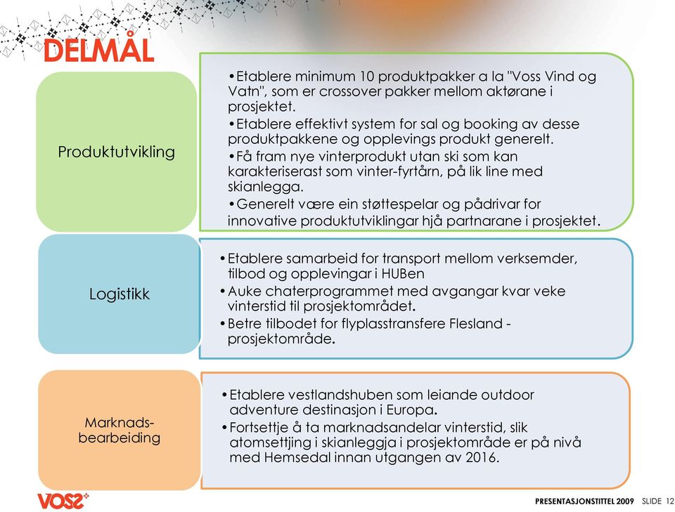 Få fram nye vinterprodukt utan ski som kan karakteriserast som vinter-fyrtårn, på lik line med skianlegga.