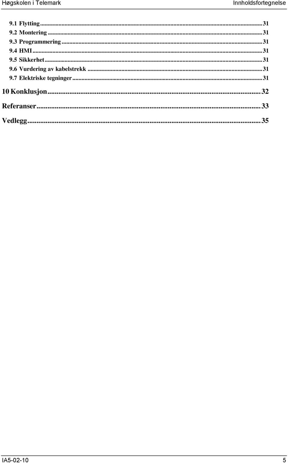 .. 31 9.7 Elektriske tegninger... 31 10 Konklusjon.