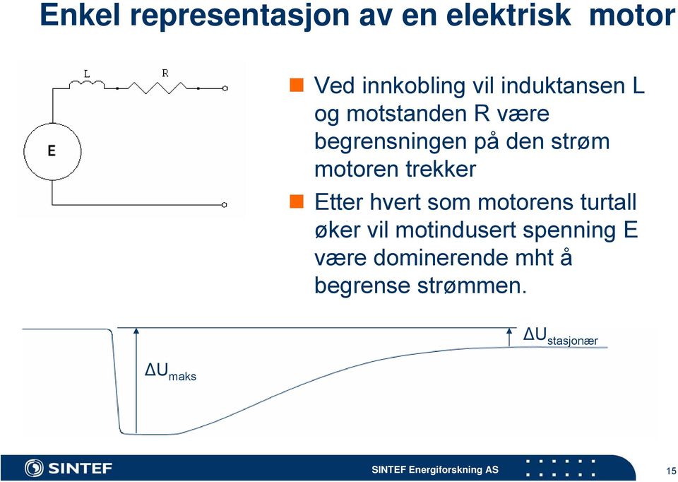 motoren trekker Etter hvert som motorens turtall øker vil