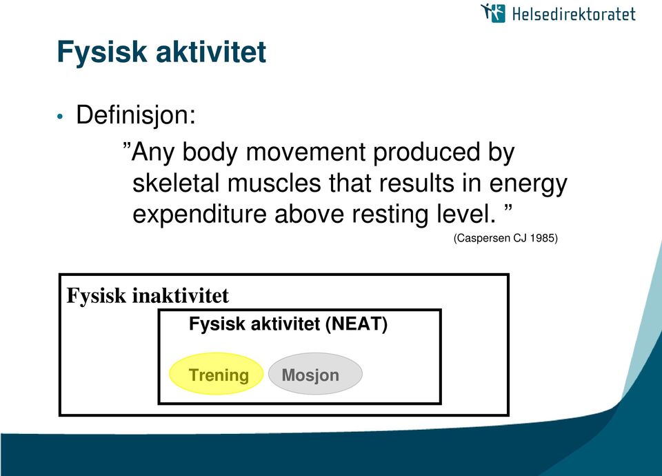 expenditure above resting level.