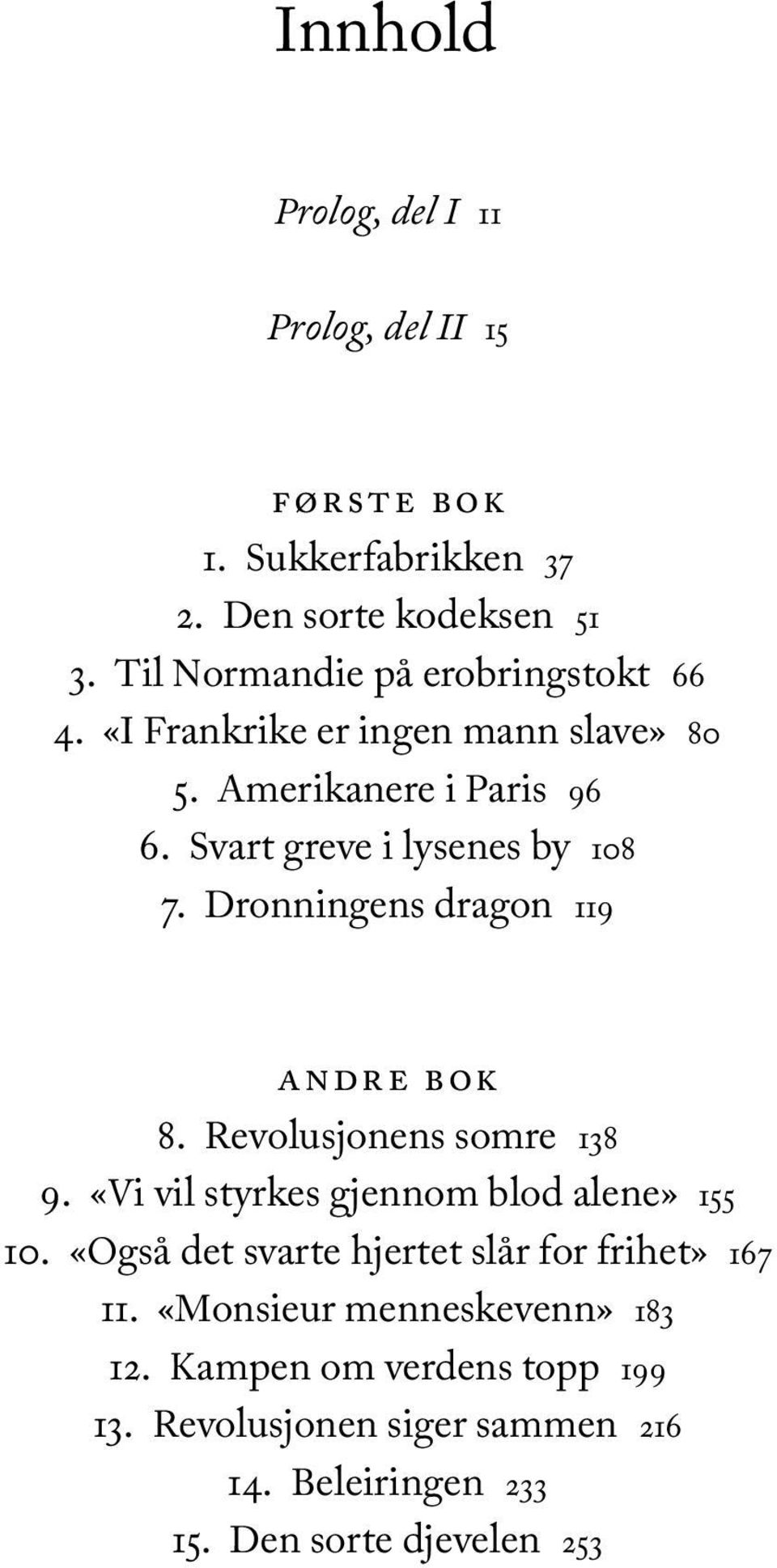 Dronningens dragon 119 Andre bok 8. Revolusjonens somre 138 9. «Vi vil styrkes gjennom blod alene» 155 10.