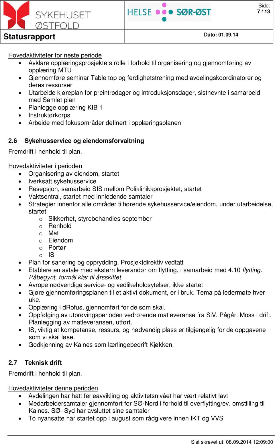 fokusområder definert i opplæringsplanen 2.